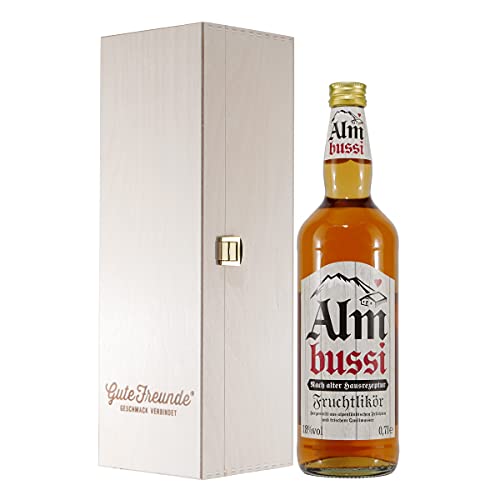 Mackenstedter Almbussi Likör mit Geschenk-Holzkiste Mackenstedter Almbussi Likör mit Geschenk-Holzkiste von GUTE FREUNDE Geschmack verbindet