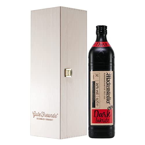 Mackenstedter Dark Lakritz Likör mit Geschenk-Holzkiste Mackenstedter Dark Lakritz Likör mit Geschenk-Holzkiste von GUTE FREUNDE Geschmack verbindet