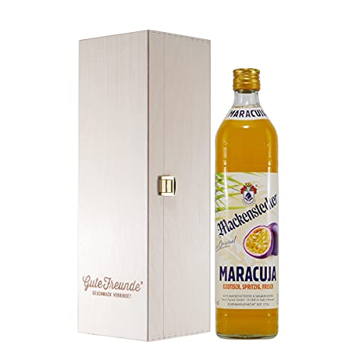 Mackenstedter Maracuja Likör mit Geschenk-Holzkiste Mackenstedter Maracuja Likör mit Geschenk-Holzkiste von GUTE FREUNDE Geschmack verbindet