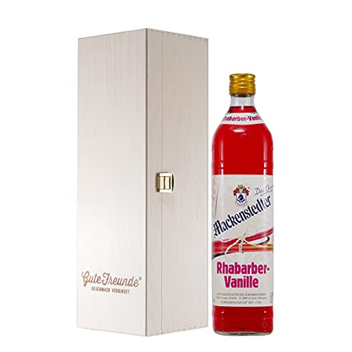 Mackenstedter Rhabarber-Vanille mit Geschenk-Holzkiste von GUTE FREUNDE Geschmack verbindet