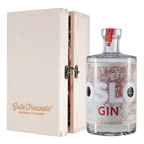 Oslo Gin mit Geschenk-Holzkiste Oslo Gin mit Geschenk-Holzkiste von GUTE FREUNDE Geschmack verbindet