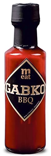 Gabko BBQ Sauce (100 ml) - pikante m`eat Barbecue Soße mit Chilis - preisgekrönte Chili Sauce aus Ungarn von Gabko
