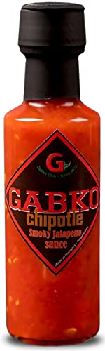 Gabko Chipotle Sauce (100 ml) - Chili Hot Sauce mit über Hickory-Holz geräucherten Jalapenos - milde Jalapeno Sauce aus Ungarn von Gabko