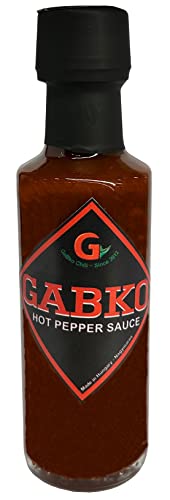 Gabko Hot Sauce Choco (100 ml) - extrem scharfe Chili Sauce aus den schärfsten Chilis der Welt (u.a. Carolina Reaper) - Hot Pepper Soße mit 90% Chili-Anteil von Gabko