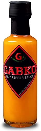 Gabko Hot Sauce gelb (100 ml) - extra scharfe Soße aus den schärfsten Chilis der Welt (u.a. Carolina Reaper) - preisgekrönte Chili Sauce mit 90% Chili-Anteil von Gabko