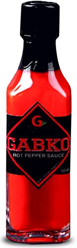 Gabko Hot Sauce rot (50 ml) - extra scharfe Soße aus den schärfsten Chilis der Welt (u.a. Carolina Reaper) - preisgekrönte Chili Sauce mit 90% Chili-Anteil von Gabko