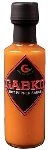 Gabko Orange Habanero Hot Sauce (100 ml) - extra scharfe Soße aus orangen Habanero Chilis - preisgekrönte Chili Sauce mit 90% Chili-Anteil von Gabko