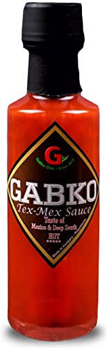 Gabko Tex Mex Sauce (100 ml) - fruchtig-scharfe Hot Sauce für mexikanische Gerichte - preisgekrönte Chili Sauce aus Ungarn von Gabko