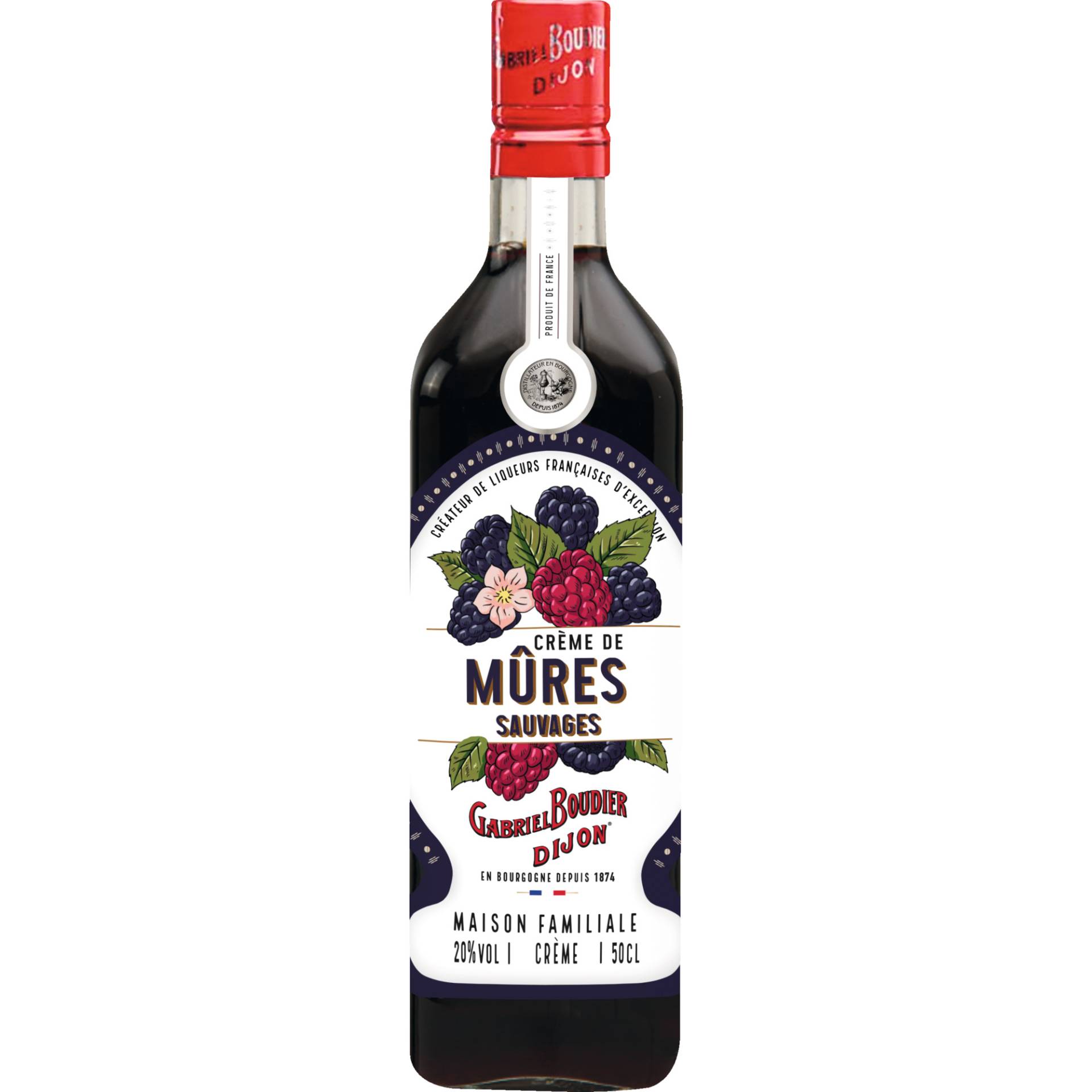 Liqueur Crème de Mûres, Likör, 20% Vol., 0,5L, Spirituosen Liqueur Crème de Mûres, Likör, 20% Vol., 0,5L, Spirituosen von Gabriel Boudier, 14 rue de Cluj, BP 57444, 21074 Dijon, Frankreich