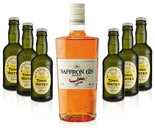Gin Tonic Set - Saffron Gin 0,7l 700ml (40% Vol) + 6x Fentimans Tonic Water 200ml inkl. Pfand MEHRWEG von Fentimans-Fentimans