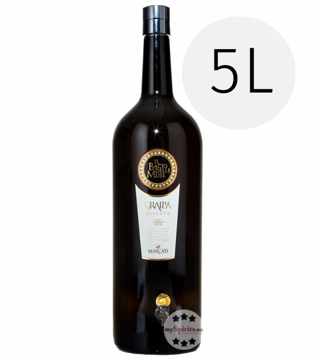 Marcati Grappa Riserva Magnum „Il Bacio delle Muse“ (40 % vol., 5,0 Liter) von Gagliano Marcati