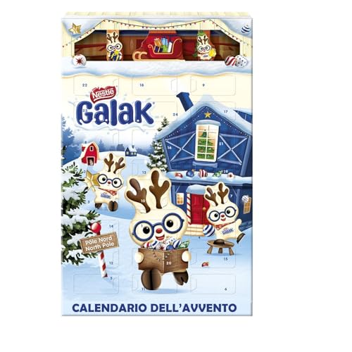 GALAK Calendario Avvento Adventskalender-Figuren aus weißer Schokolade, gefüllt mit Cerealien 196,8 g+ Italian Gourmet polpa 400g GALAK Calendario Avvento Adventskalender-Figuren aus weißer Schokolade, gefüllt mit Cerealien 196,8 g+ Italian Gourmet polpa 400g von Galak