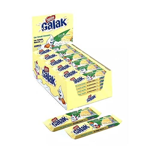 Nestlé Galak Popri Riegel aus weißer Schokolade mit Müsli, Packung mit 36 Riegeln Nestlé Galak Popri Riegel aus weißer Schokolade mit Müsli, Packung mit 36 Riegeln von Galak