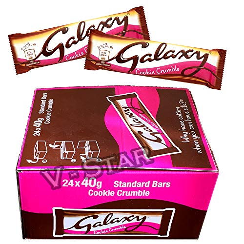 FULL BOX OF GALAXY COOKIE CRUMBLE STANDARD CHOCOLATE BARS 24 x 40g von Galaxy