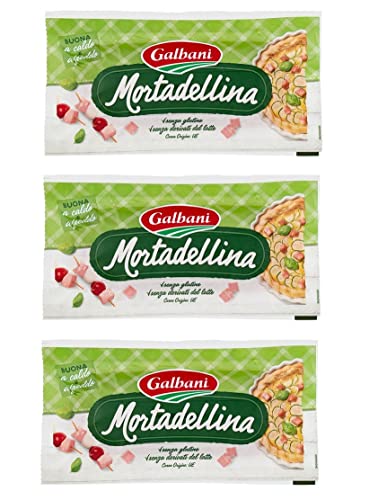 3x Galbani Mortadellina Schweinefleisch Ohne Milchderivate und Glutenfrei 430g-Packung Mortadella von Galbani