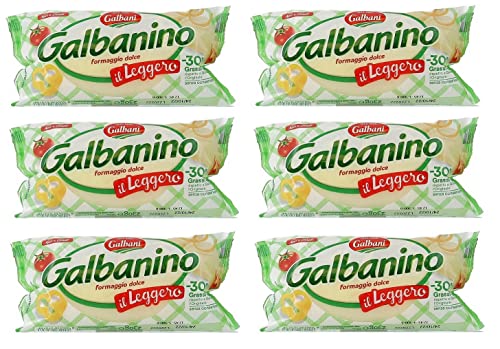 6x Galbani Galbanino Formaggio Dolce Il leggero Süßer Käse der mit 30% weniger gesättigten Fettsäuren als Galbanino l'Originale 230g Packung von Galbani