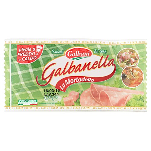 Galbani Mortadellina Schweinefleisch Ohne Milchderivate und Glutenfrei 430g-Packung Mortadella von Galbani