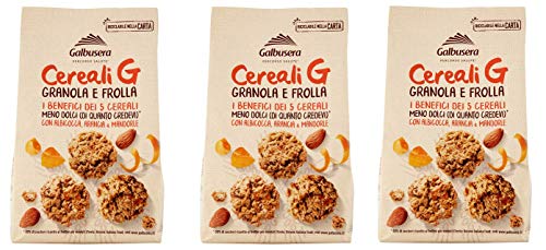 3x Galbusera Cereali G Granola e Frolla Shortbread-Kekse mit Müsli und Obst mit Aprikose, Orange und Mandeln cookies biscuits 300g 3x Galbusera Cereali G Granola e Frolla Shortbread-Kekse mit Müsli und Obst mit Aprikose, Orange und Mandeln cookies biscuits 300g von Galbusera