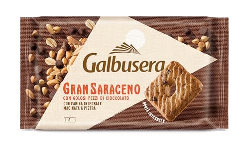 6x Galbusera GranSaraceno, Kekse reich an Vollfaser mit Buchweizen und Schokoladenchips 260g + Italian gourmet polpa 400g von Galbusera