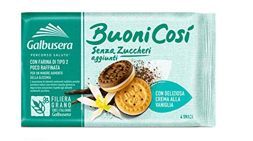 Galbusera Buoni così Con Crema Vaniglia Butterkeks mit Vanillecreme 160 gr von Galbusera