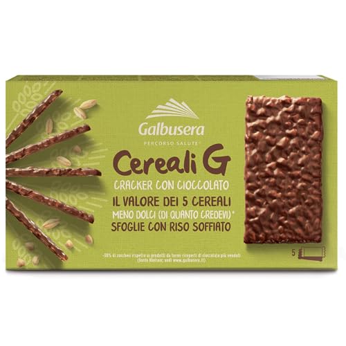 Galbusera Reis auf Reis Snack mit geblasenem Reis mit Schokolade; 150 g von Galbusera