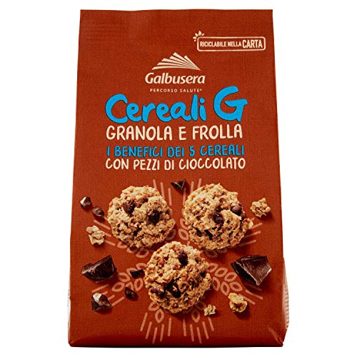 Galbusera Cereali G Granola e Frolla Shortbread Kekse mit Müsli und Schokoladenstücke cookies biscuits 300g von Galbusera