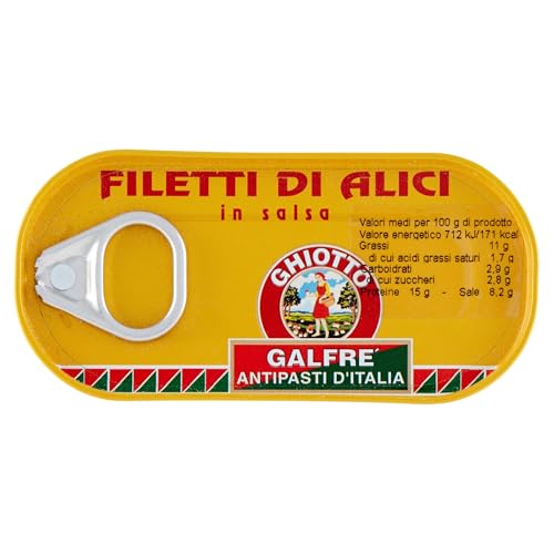 Galfrè Antipasti d'Italia - Anchovis - Box von 1/10 gr. 50 - Italienisch Artisan Produkt von Galfrè