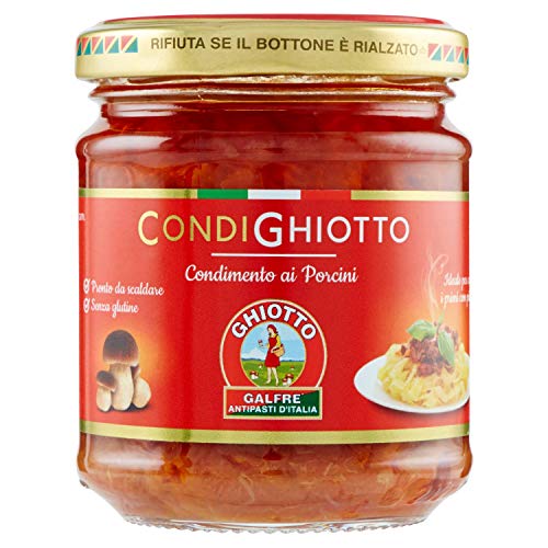 Ghiotto, Galfré Antipasti d'Italia, Condighiotto Würzmittel, Mit Steinpilzen und Tomatenfruchtfleisch, Ideal als Würzmittel für erste Gänge oder als Beilage, 180 g-Format Ghiotto, Galfré Antipasti d'Italia, Condighiotto Würzmittel, Mit Steinpilzen und Tomatenfruchtfleisch, Ideal als Würzmittel für erste Gänge oder als Beilage, 180 g-Format von Galfrè