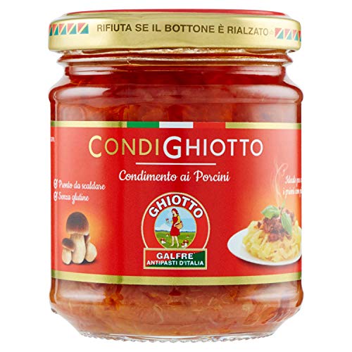 Ghiotto, Galfré Antipasti d'Italia, Condighiotto Würzmittel, Mit Steinpilzen und Tomatenfruchtfleisch, Ideal als Würzmittel für erste Gänge oder als Beilage, 180 g-Format von Galfrè