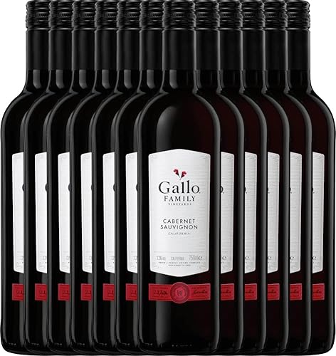 Cabernet Sauvignon von Gallo Family - Rotwein 12 x 0,75l VINELLO - 12er - Weinpaket inkl. kostenlosem VINELLO.weinausgießer von Gallo Family Vineyards