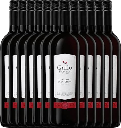 Cabernet Sauvignon von Gallo Family - Rotwein 12 x 0,75l VINELLO - 12er - Weinpaket inkl. kostenlosem VINELLO.weinausgießer von Gallo Family Vineyards