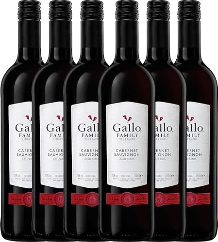 Cabernet Sauvignon von Gallo Family - Rotwein 6 x 0,75l VINELLO - 6er - Weinpaket inkl. kostenlosem VINELLO.weinausgießer von Gallo Family Vineyards