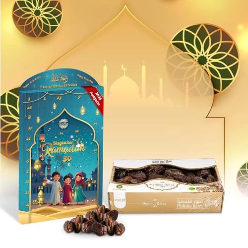 Eid Mubarak Kalender 2025 | Countdown Eid Kalender | Datteln 5 kg | 30 Tage Countdown Kalender Geschenk | Geschenke für Kinder voller Spielzeug, Süßigkeiten und Quiz Eid Mubarak Kalender 2025 | Countdown Eid Kalender | Datteln 5 kg | 30 Tage Countdown Kalender Geschenk | Geschenke für Kinder voller Spielzeug, Süßigkeiten und Quiz von Gama