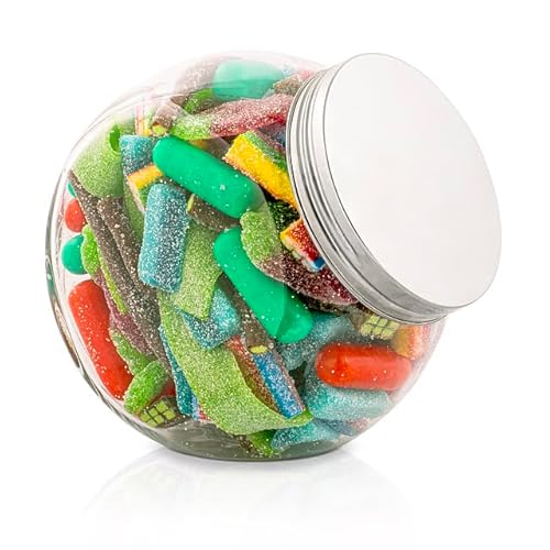 Premium-Qualität Anti-Stress-Kaugummi und Marshmallow Bonbons Glas 1kg |entdecken Sie die Marshmallow Magie und gummi Güte Freude| verpackt mit einem schönen wiederverwendbaren Glasbehälter von Gama