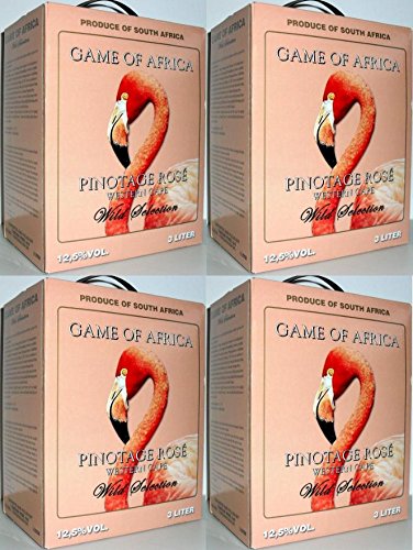 4 x GAME OF AFRICA PINOTAGE ROSÉ Bag in Box 3L SÜDARFIKA WEIN Incl. Goodie von Flensburger Handel 4 x GAME OF AFRICA PINOTAGE ROSÉ Bag in Box 3L SÜDARFIKA WEIN Incl. Goodie von Flensburger Handel von Game of Africa
