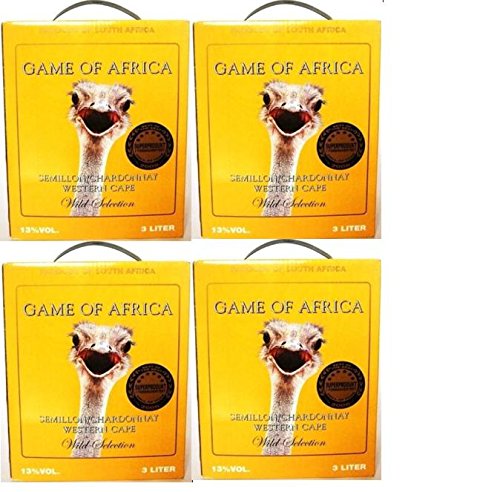 4 x GAME OF AFRICA SEMILLON CHARDONNAY Bag in Box 3l 13% Incl. Goodie von Flensburger Handel von Game of Africa