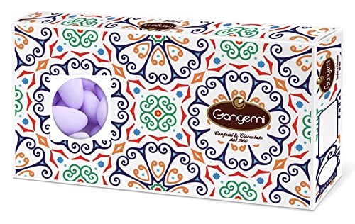 Gangemi Confetti - Feine Hochzeit Schokoladendragées (ca 125 Stück) Farben Weiß, Rot, Pink, Blau - 500 g (Lila) von Gangemi