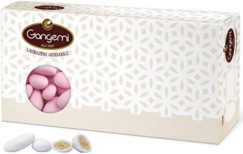 Gangemi Confetti - Feine Hochzeitsmandeln Klassische italienische Hochzeit Gastgeschenke - ZuckerMandeln aus Sizilien (ca 280 Stück) Rosa - 1 kg von Gangemi