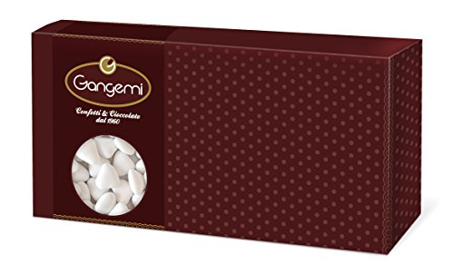 Gangemi Cuoricini - 1kg Feine Hochzeit Schokoherzen Schokoladendragées - Weiss von Gangemi