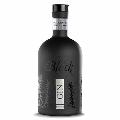 Gansloser Black Gin Dry Gin I Premium Gin mit 74 verschiedenen Botanicals I Handgemacht in Deutschland I 1x 0,7 L I 45% vol. von GANSLOSER