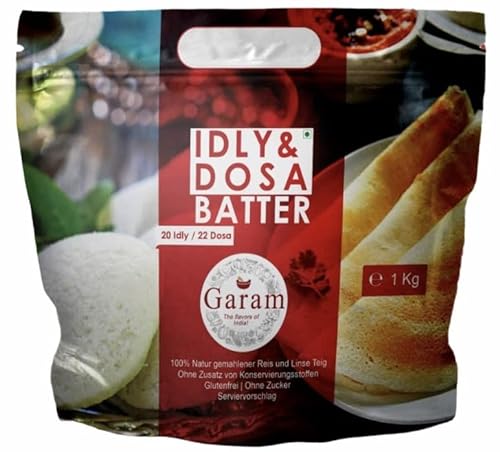 Garam - Idly & Dosa Batter, Fresh & Ready to use (Frischer Dosa Fertigteig) 1kg von Garam