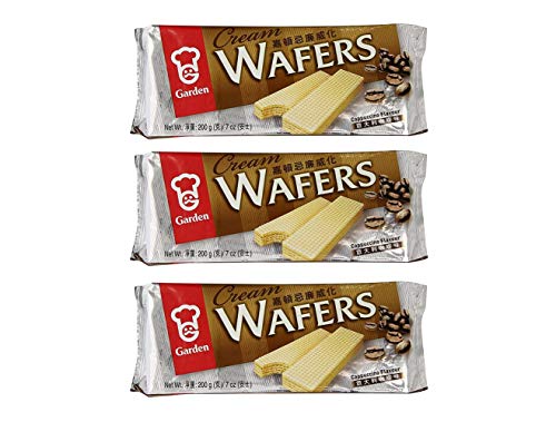 Garden Cream Wafers Cappuccino-Geschmack, 200 g, 3 Stück von Garden