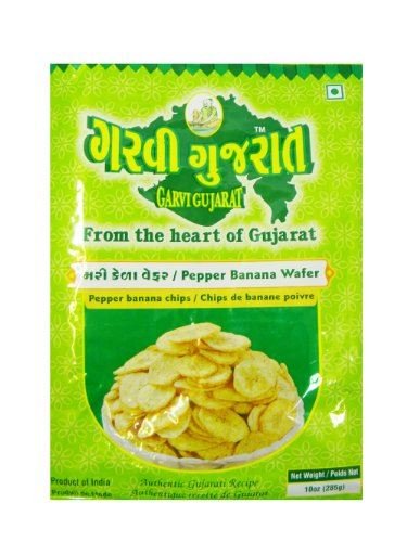 Garvi Gujarat - Bananen-Chips mit schwarzem Pfeffer - 3 x 285 g von Garvi Gujarat