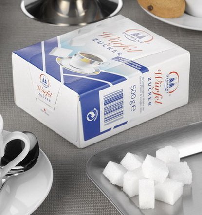 1x Würfelzucker, 500g-Paket Feinzucker, Figurenzucker 1x Würfelzucker, 500g-Paket Feinzucker, Figurenzucker von Gastobedarf Mühlan