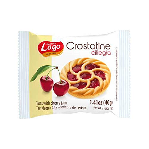 Gastone Lago Crostatine Cherry Jam Tarts, 40 g, 6 Stück (Kirsche) von Gastone Lago