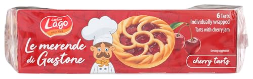 Gastone Lago Crostatine Cherry Jam Tarts, 40 g, 6 Stück (Kirsche) von Gastone Lago