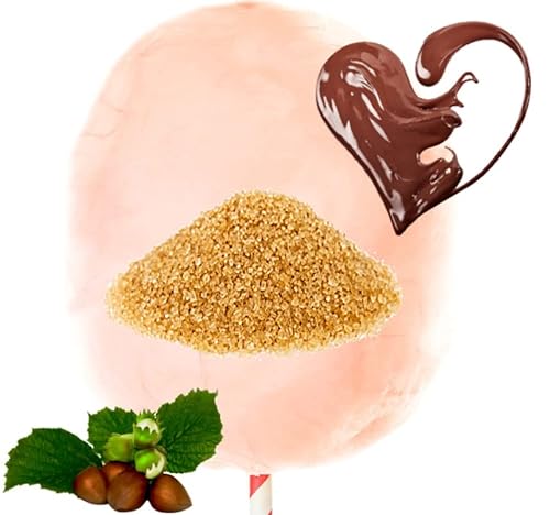 Zuckerwatte Zucker Schokolade Haselnuss Cremeweiß farbiger Aromazucker 250g für die Zuckerwattemaschine von Gaumenshop