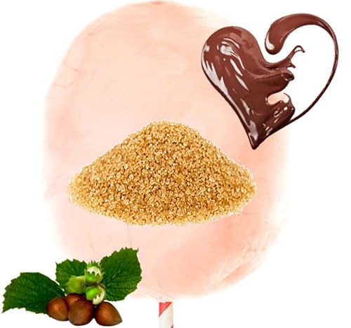 Zuckerwatte Zucker Schokolade Haselnuss Cremeweiß farbiger Aromazucker 250g für die Zuckerwattemaschine von Gaumenshop