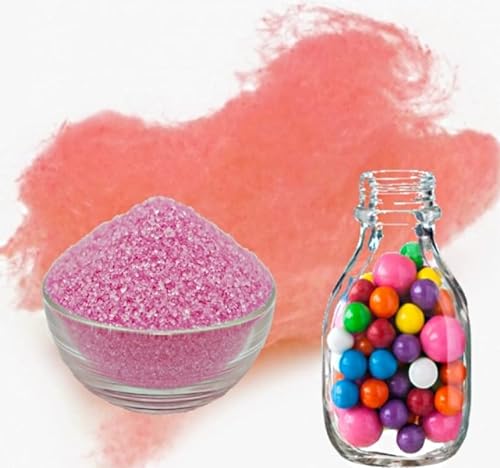 Zuckerwatte Zucker mit Geschmack Bubble Gum Rosa Pink farbiger Aromazucker 100g für die Zuckerwattemaschine von Gaumenshop