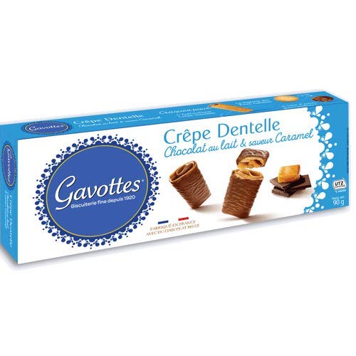 Gavottes - Waffelröllchen (Crêpe Dentelles) mit Vollmilchschokolade und Karamell 90 g von Jlwiy